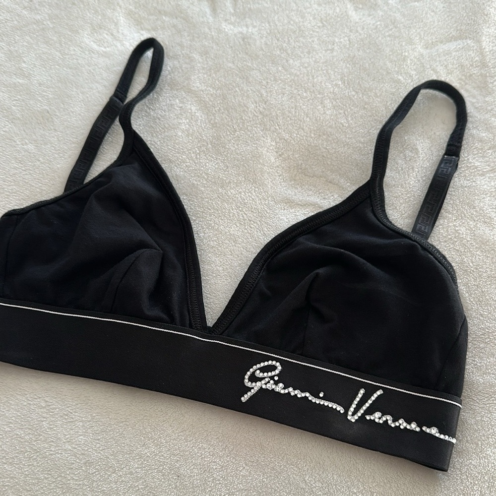 VERSACE Bra Top Bralette Rhinestones Gianni Versace NEW Size 1 / XS Authentic